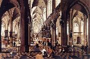 Pieter Neefs Interior of Antwerp Cathedral oil on canvas